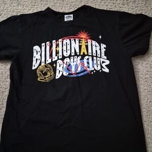 Billionaire Boys Club Black Tee with Multicolor Space Graphic
